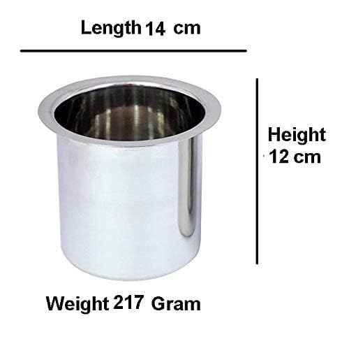 Vipron Vipron Heavy Guage Stainless Steel Gunj (Milk Container, Boiler, Milk Pot), Size: 1300 ml - Image 5
