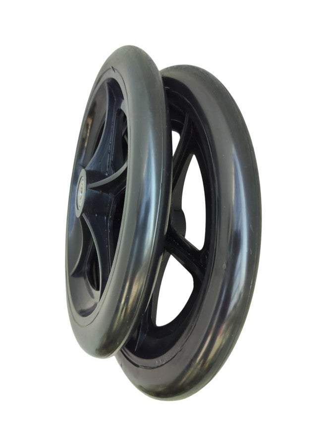 eOnekart 8 Inch Front Caster Solid PU Wheel Replacement for Wheelchair With Bearing (Pack of 2) - Image 3