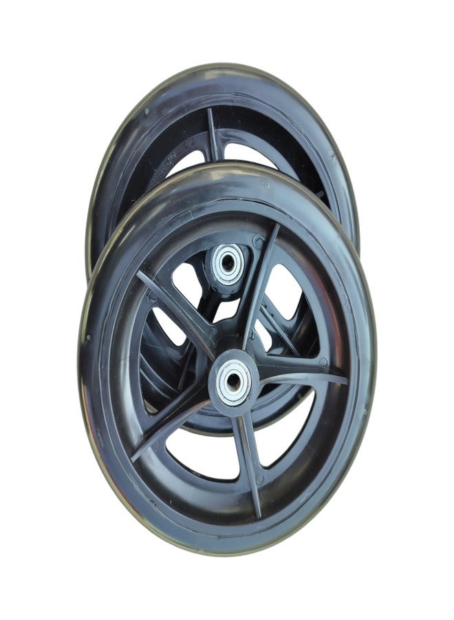 eOnekart 8 Inch Front Caster Solid PU Wheel Replacement for Wheelchair With Bearing (Pack of 2) - Image 4