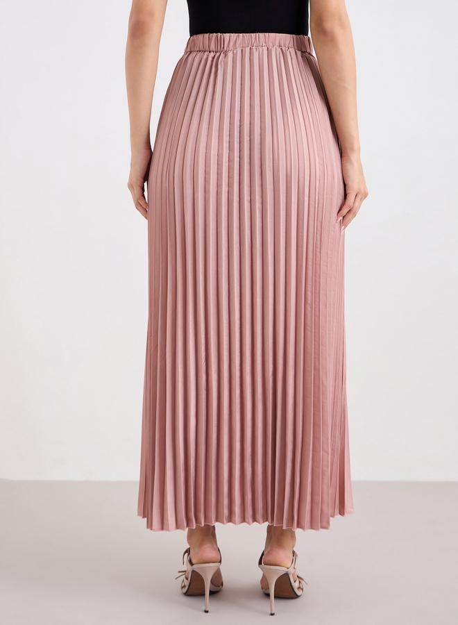 ستايلي تنورة ماكسي ساتان بليسيه - - Image 4