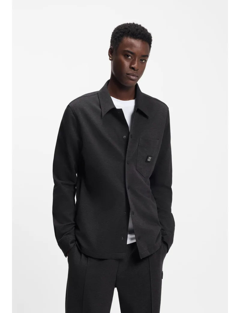 HUGO Oversized-fit shirt in a cotton blend