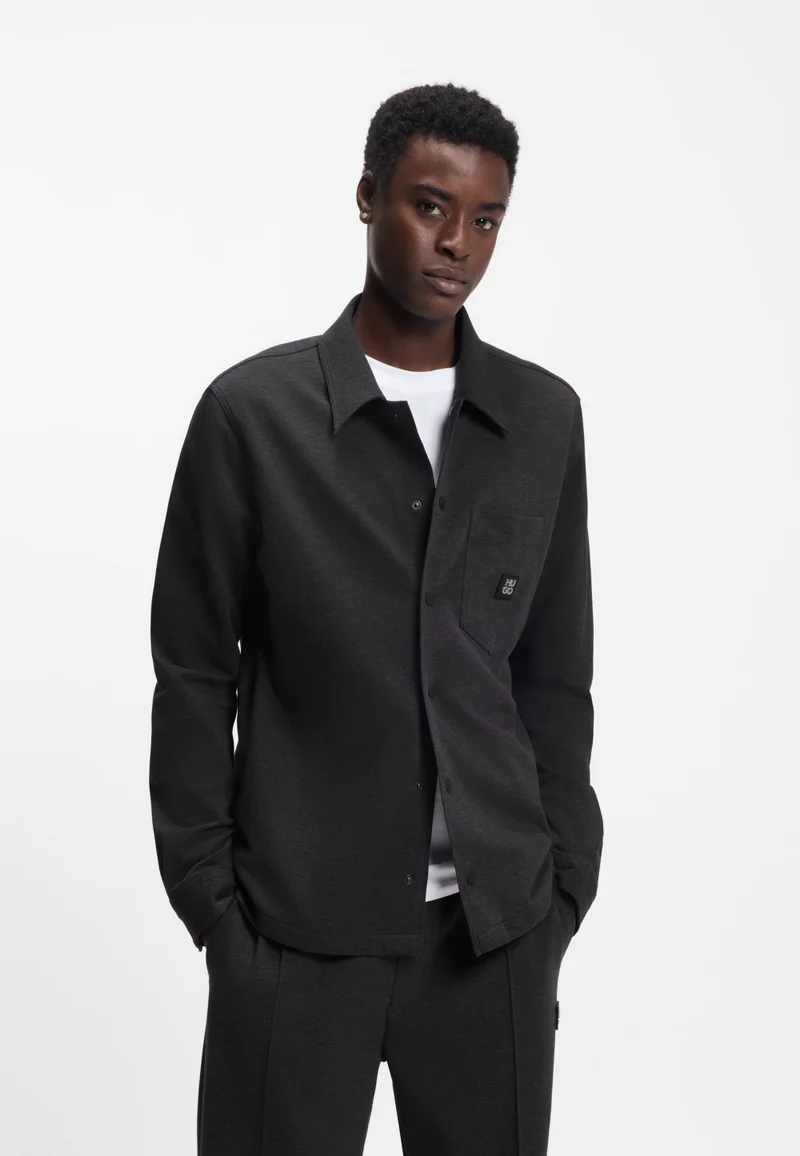 HUGO Oversized-fit shirt in a cotton blend