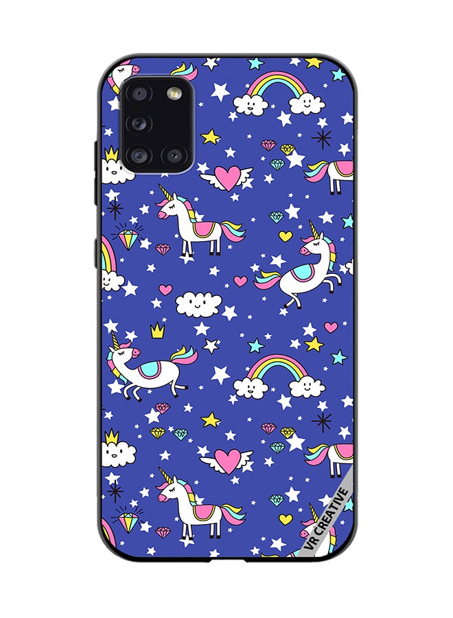 VR CREATIVE Protective Case Cover For Samsung Galaxy A31 Unicorns Design Multicolour - Image 1