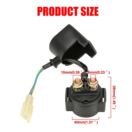 GREHUA 3 Bolt Starter Motor & Solenoid Relay Compatible with Tao tao Coolster 125cc 110cc 50cc Coleman Kazuma Baja Vitacci 4 Wheeler Quad Chinese ATV Parts Sandrail Roketa SSR Lifan Go Kart Pit Bike - Image 5