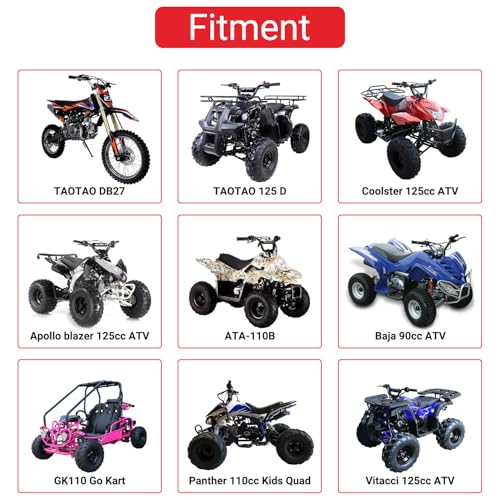 GREHUA 3 Bolt Starter Motor & Solenoid Relay Compatible with Tao tao Coolster 125cc 110cc 50cc Coleman Kazuma Baja Vitacci 4 Wheeler Quad Chinese ATV Parts Sandrail Roketa SSR Lifan Go Kart Pit Bike - Image 3