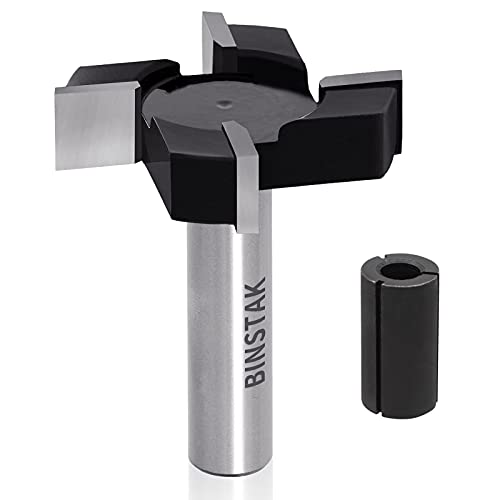 BINSTAK CNC Spoilboard Surfacing Router Bit 1/2" Shank, Slab Flattening Router Bit Carbide Planer Router Bits Wood Milling Cutter Planing Tool Woodworking Tools by BINSTAK - Image 1