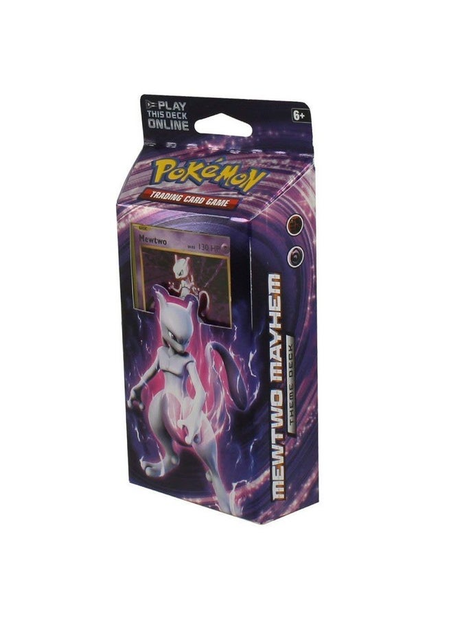 Pokemon Xy Evolutions - Mewtwo Mayhem Theme Deck | Full Ready To Play Deck Of 60 Cards | Includes Cracked Ice Holofoil Version Of Mewtwo Plus Deck Case, Chansey Metallic Coin & More  - Image 2