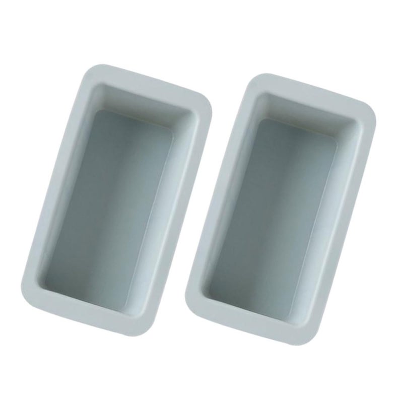2pcs Blue Rectangular Silicone Baking Mold Nonstick Loaf Pan for Bread Cake Toast - Image 2