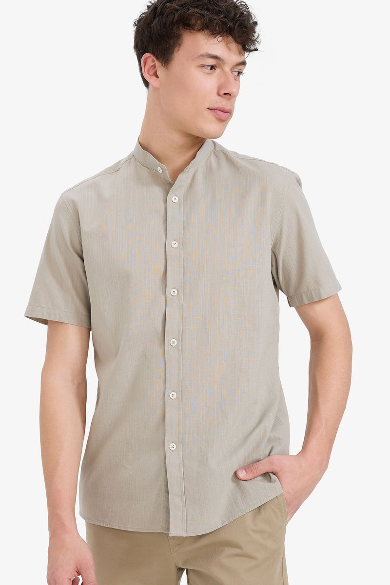 DeFacto Man Regular Fit Cotton Summer Short Sleeve Shirt - Image 1