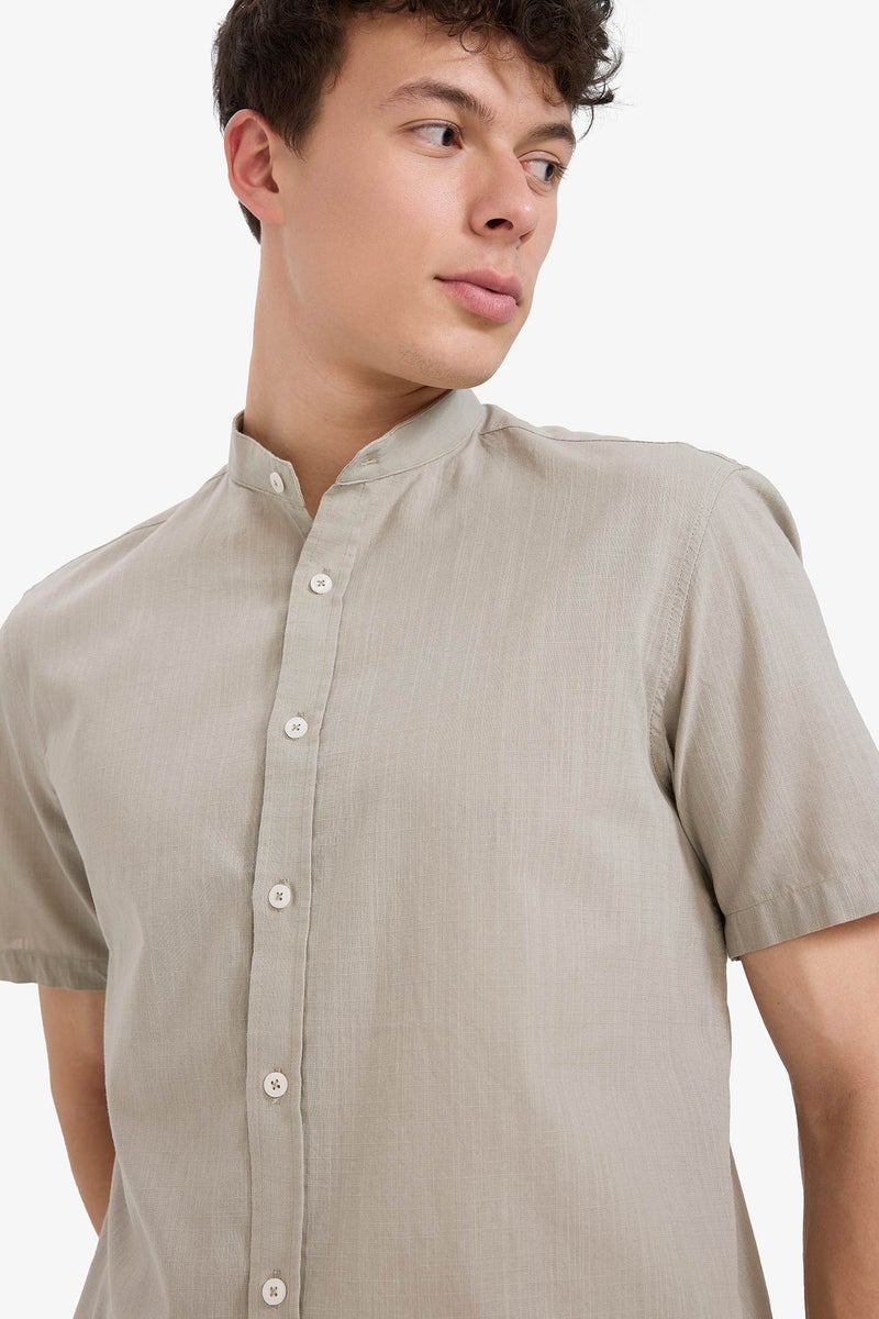 DeFacto Man Regular Fit Cotton Summer Short Sleeve Shirt - Image 4