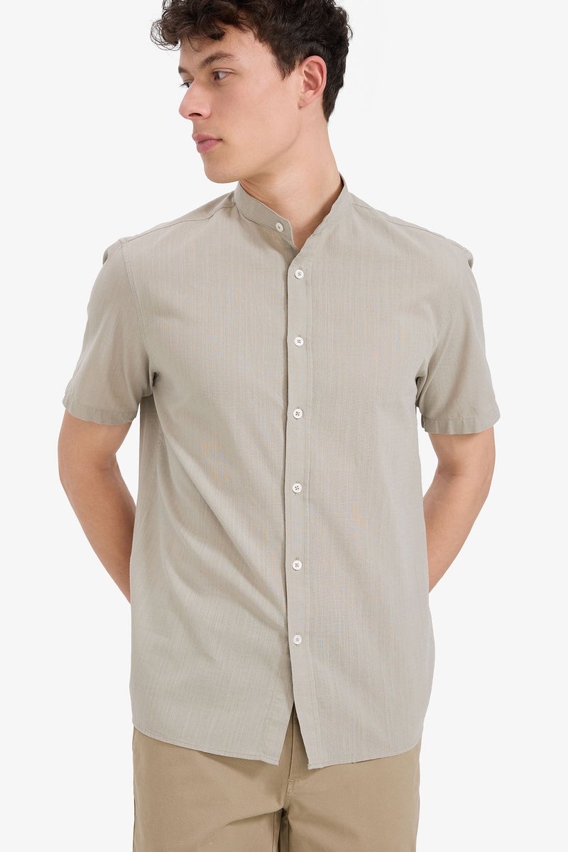DeFacto Man Regular Fit Cotton Summer Short Sleeve Shirt - Image 5