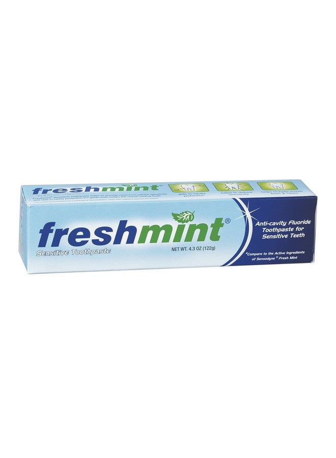 Freshmint Fresh Mint Sensitive Fluoride Anticavity Toothpaste For Sensitive Teeth 4.3 Ounces (122G) - Image 1