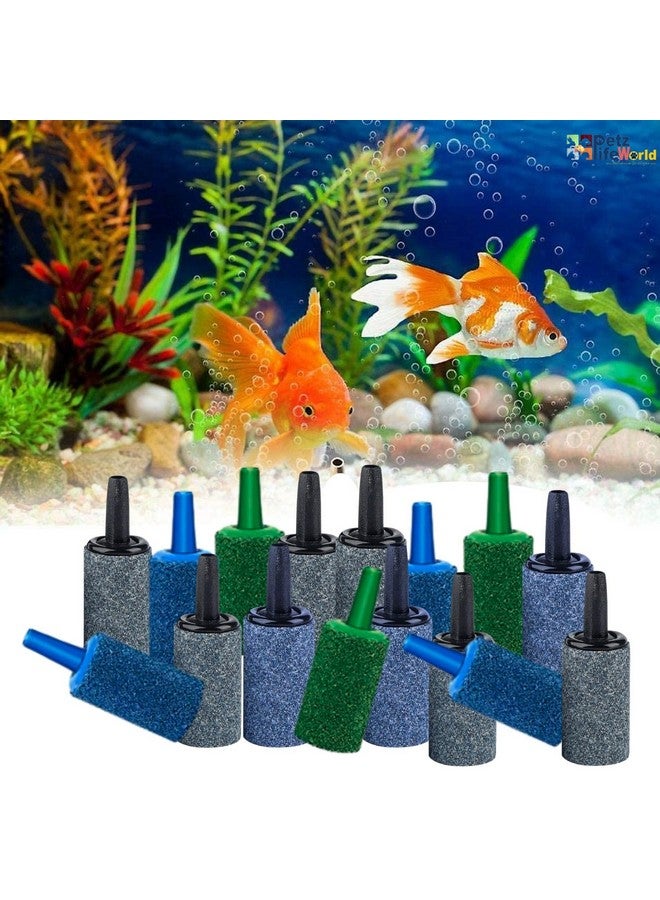 VAYINATO (Pack Of 20) 1 Inch Cylinder Shaped Fish Tank Aquarium Oxygen Aerator Air Stone | Multi Colour By Petzlifeworld - Image 1