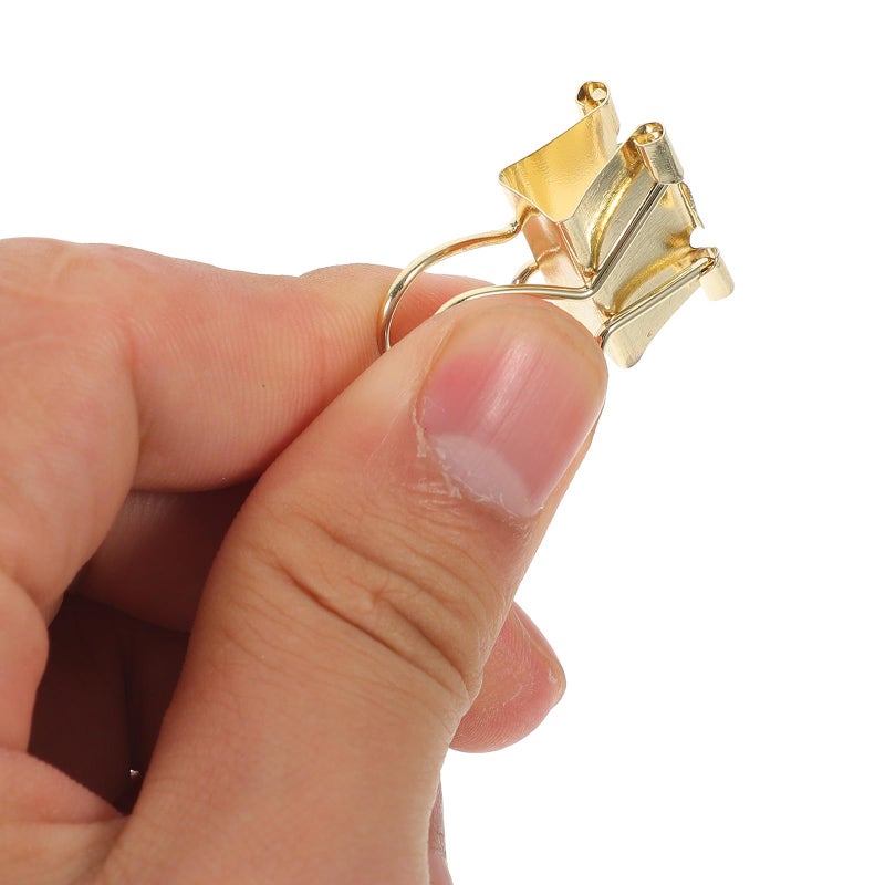 10Pcs Gold Heart Long Tail Binder Clips Small Metal Document Clips For Office Organizing - Image 5