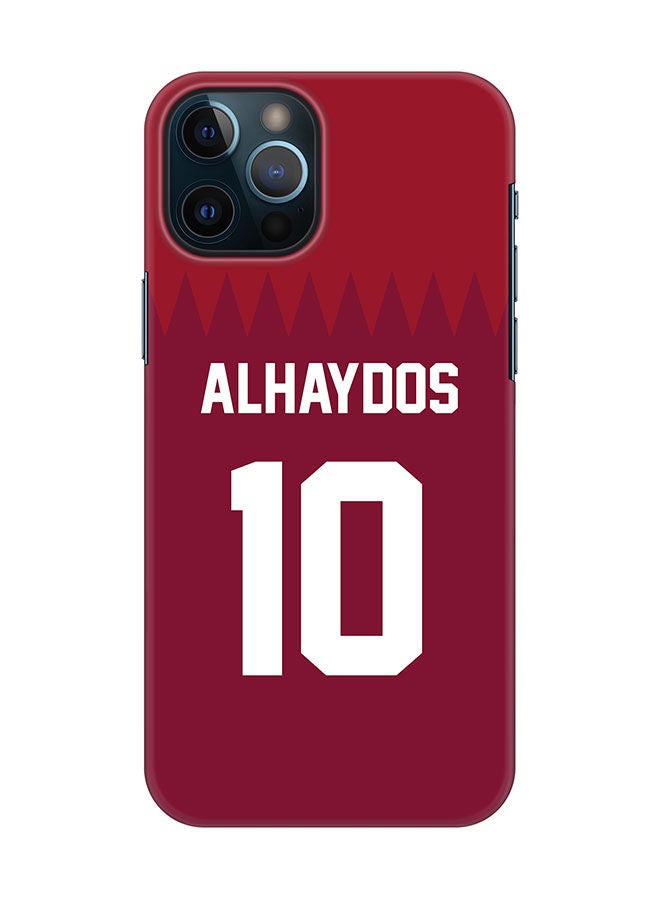 Stylizedd Slim Cover for Apple iPhone 12 Pro Max Case Snap Classic Series Mobile Cover Hard PC Shield Matte Finish Print -Qatar-Player-Alhaydos - Image 1