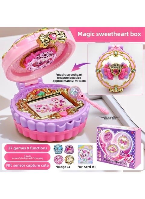 Doll Key Treasure Box Dessert Wonderful Cute Toy Magic Sweetheart Season 6 Love Princess Series Blind Box-Color:Multifunctional❤[magic Sweetheart Box] Can Take Pictures 27 Programs Lcd Touch Screen Intelligent Interactive Nfc Sensor Multi-linked Usb Charging