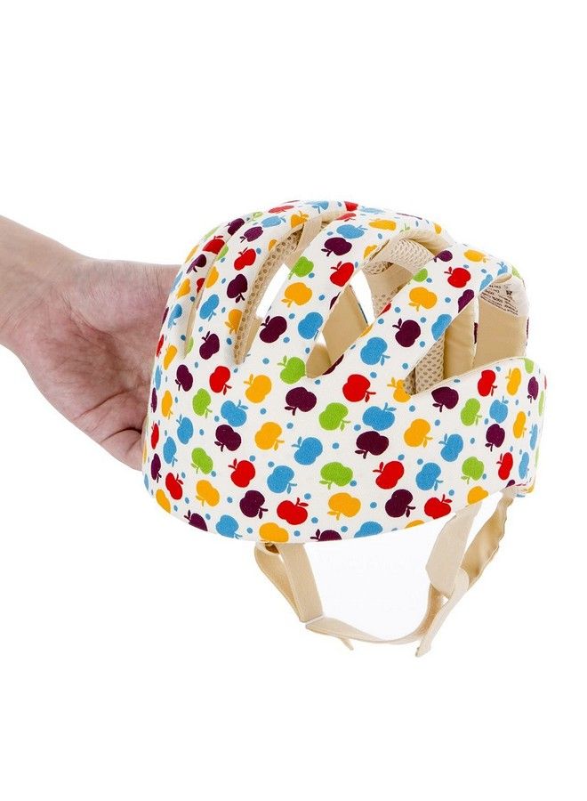 DearJoy Baby Safety Helmet With Corner Guard Used As Baby Head Protector + Kneepads (Apple Print)Pack Of 1 Multicolor - Image 4