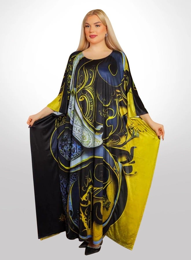Zmurud Dubai Jersey Jalabiya- Printed  - Image 1