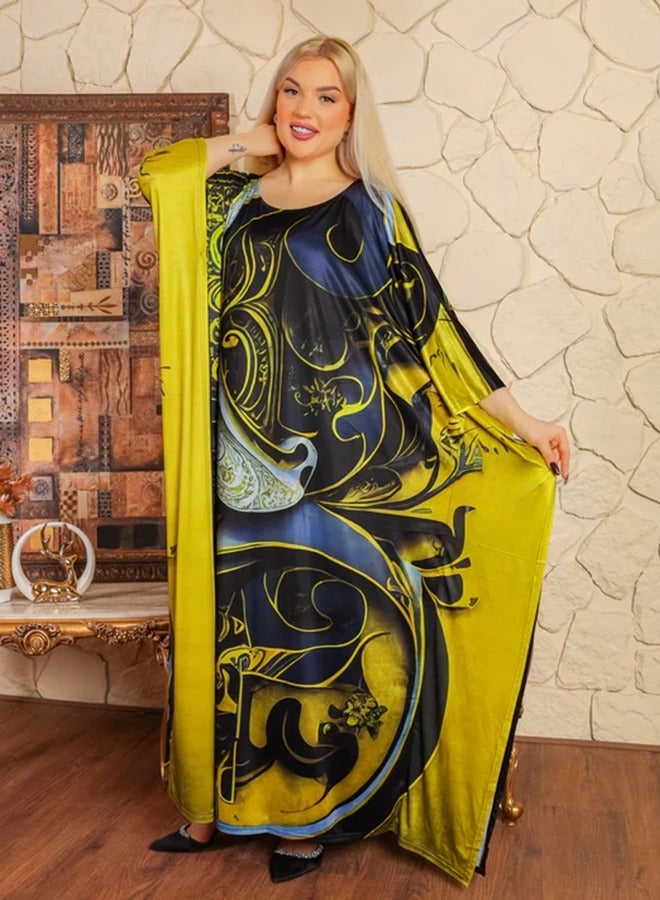 Zmurud Dubai Jersey Jalabiya- Printed  - Image 2