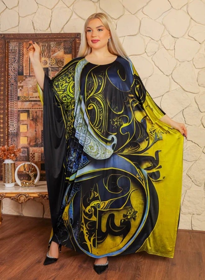Zmurud Dubai Jersey Jalabiya- Printed  - Image 3