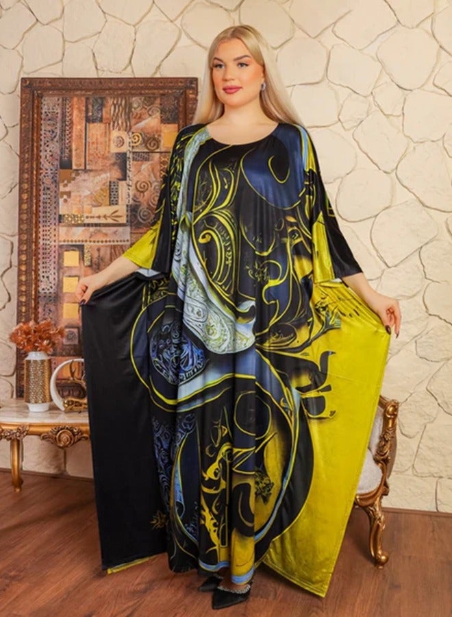 Zmurud Dubai Jersey Jalabiya- Printed  - Image 4
