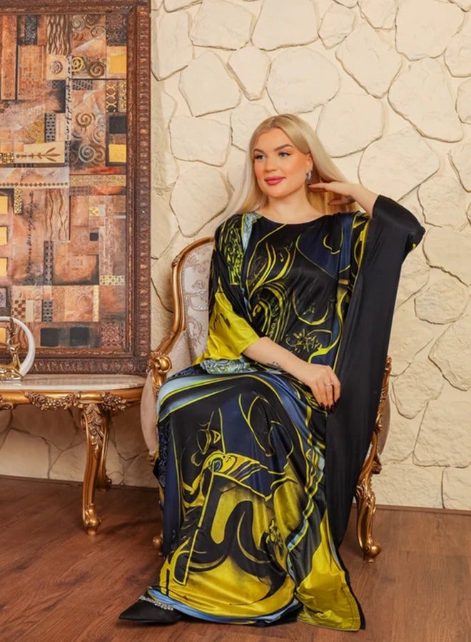 Zmurud Dubai Jersey Jalabiya- Printed  - Image 5