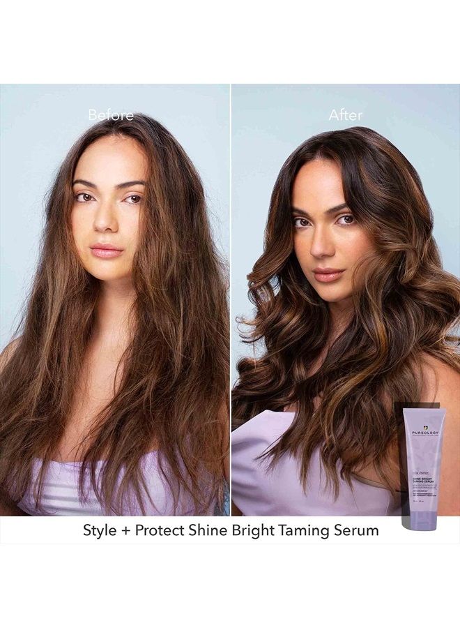 PUREOLOGY Style + Protect Shine Bright Taming Serum | For Color-Treated Hair | Shine-Enhancing, Smoothing Hair Serum | Sulfate-Free | Vegan | Updated Packaging | 4 Fl. Oz. | - Image 3