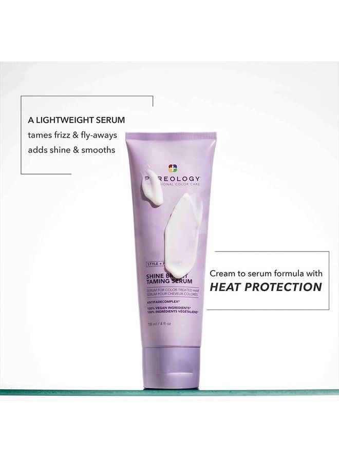 PUREOLOGY Style + Protect Shine Bright Taming Serum | For Color-Treated Hair | Shine-Enhancing, Smoothing Hair Serum | Sulfate-Free | Vegan | Updated Packaging | 4 Fl. Oz. | - Image 2