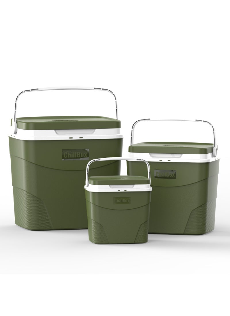 Cosmoplast - Set of 3 Iceboxes- 4, 12, 24L Value Pack(Green) - Image 1