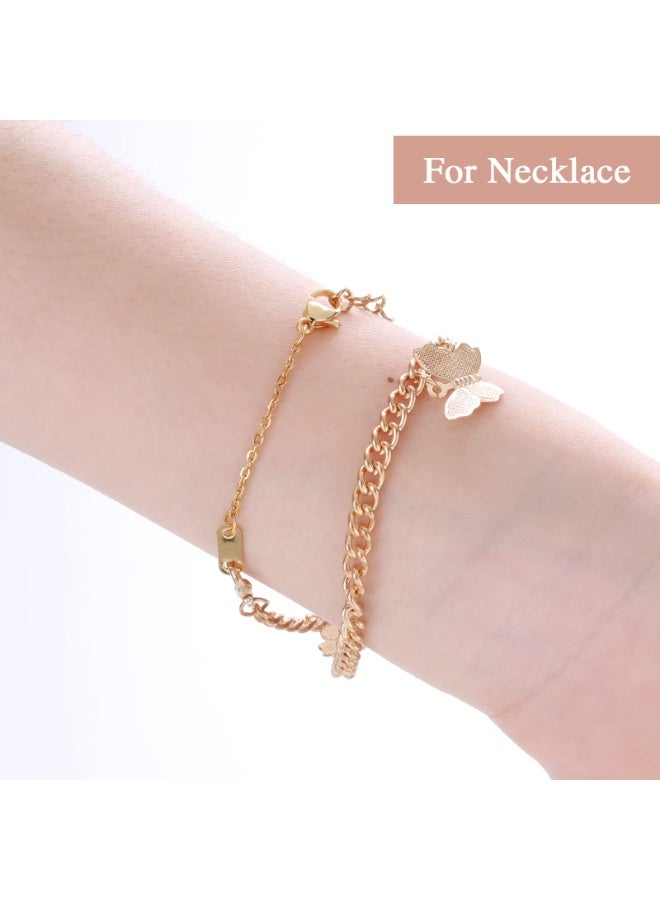 9 Pcs Necklace Extender, Chain Extenders for Necklaces, Delicate Stainless Steel Jewelry Chain Extenders for Bracelet Anklet Necklace (Gold/Silver/Rose Gold, 5/10/15cm) - Image 4