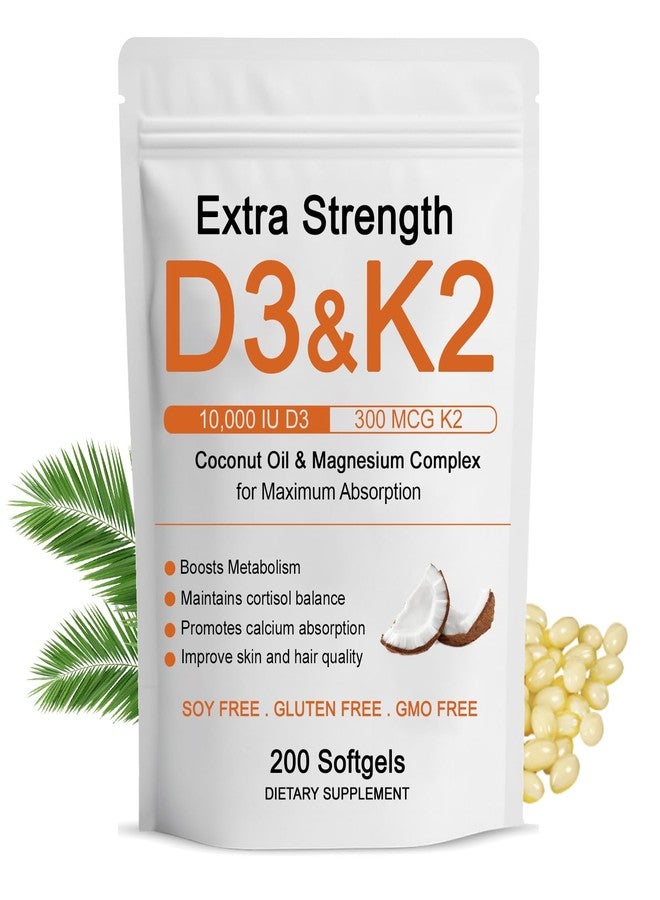 WDVNEX Vitamin D3 K2 Magnesium Complex, Extra Strength D3 & K2 with Triple Magnesium Softgels, D3 + K2 (Mk-7) | Support Bone & Immune | Improve Energy | Non-GMO, 200 Softgels (1) (1) - Image 1