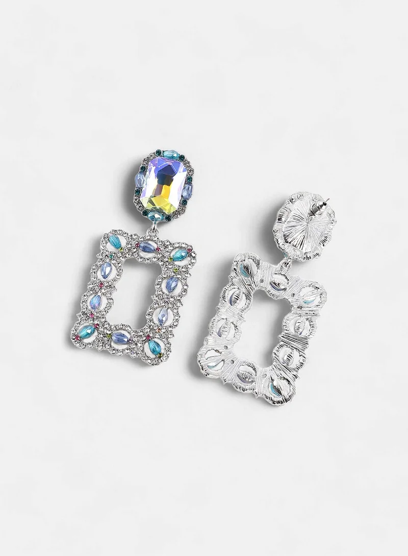 SOHI Stone Studded Gisele Artificial Drop Earring Jewellery