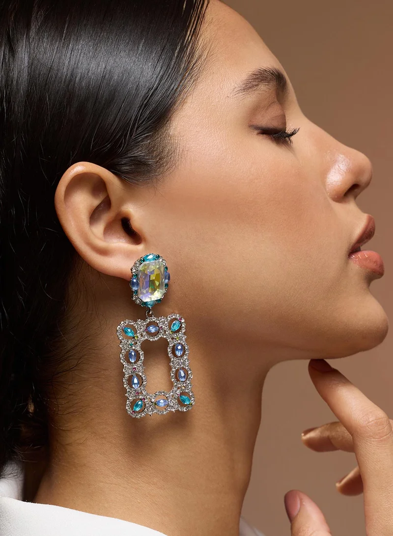 SOHI Stone Studded Gisele Artificial Drop Earring Jewellery