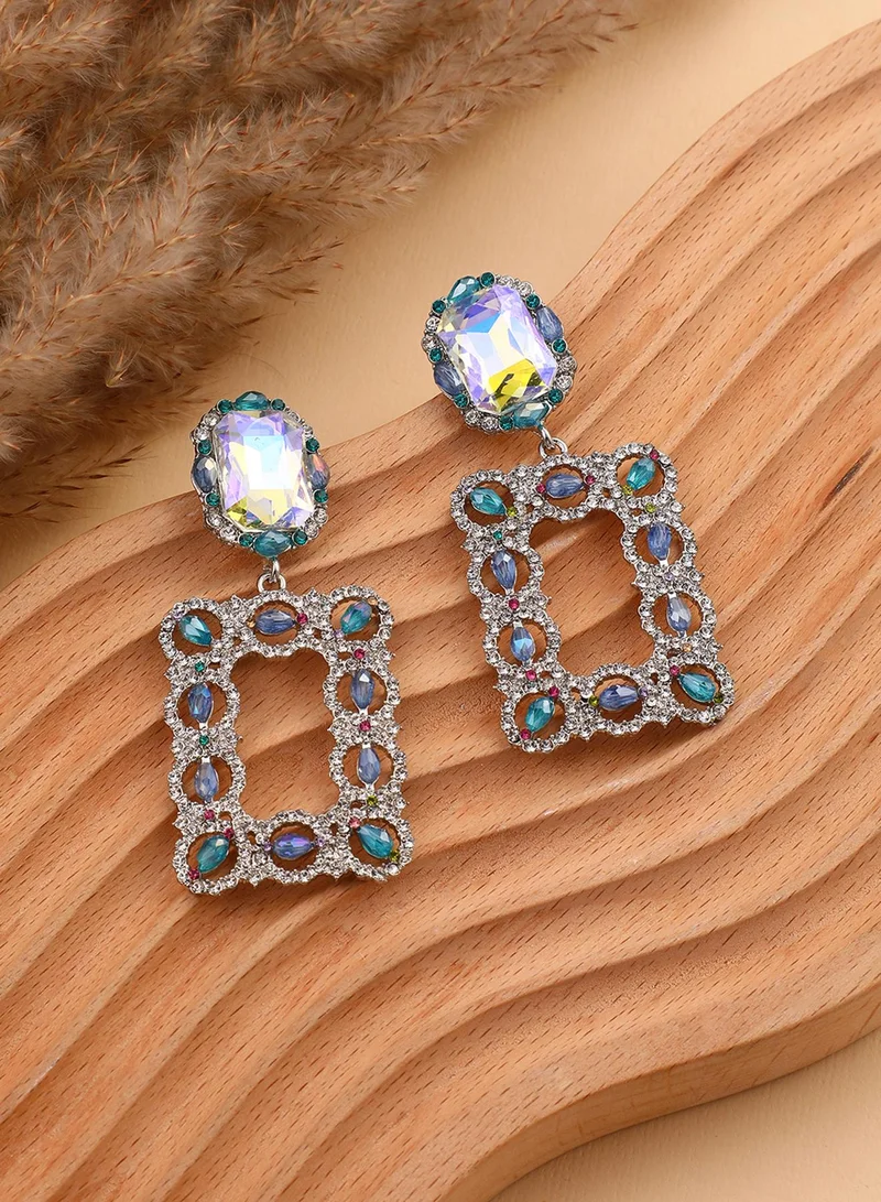 SOHI Stone Studded Gisele Artificial Drop Earring Jewellery