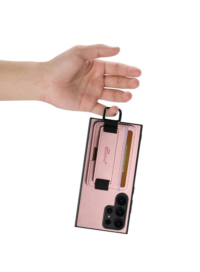 Suteni Case For Samsung Galaxy S23 Ultra 5G H13 Litchi Leather Wrist Strap Wallet Back Phone Case - Image 5