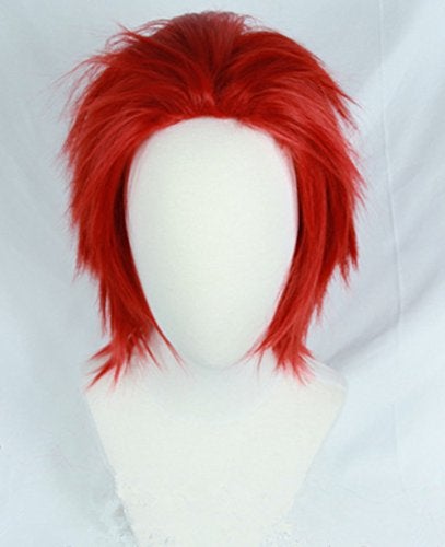 Betonsa Heat Resistant Fashion Short Red Anime Cosplay Wig Synthetic Hair Wigs … - Image 3