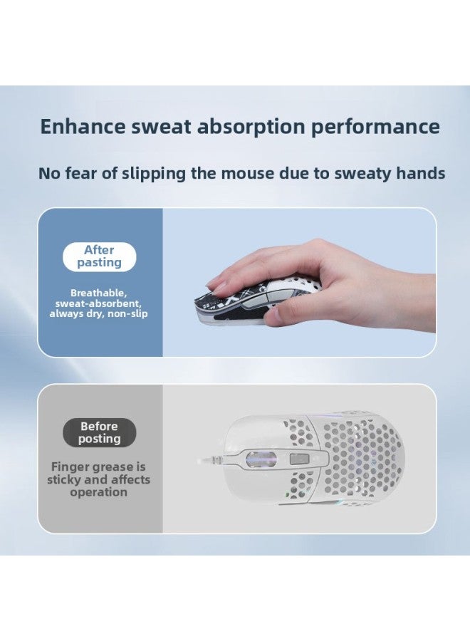 Suitable For XTRFY M42W M4 Anti-slip Sticker Mouse Sticker All-inclusive Sweat-absorbent Anti-sweat Sticker Back Sticker Foot Sticker Side Skirt-Color:[M4] Black Gold Anti-skid Sticker 1 [half Bag-send Clean Cotton]]  - Image 5