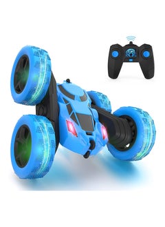 Swift RC Car Toys Remote Control Stunt Car 360 Degree Flips Double Sided Rotating Blue  - Image 1