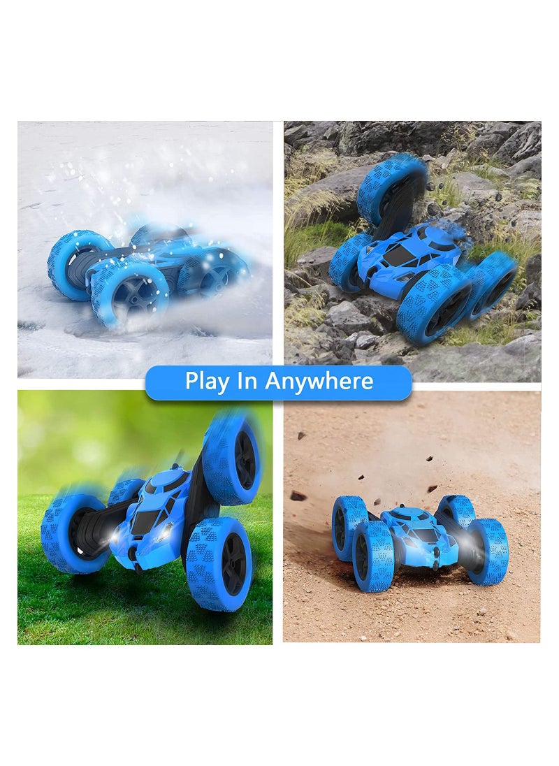 Swift - RC Car Toys Remote Control Stunt Car 360 Degree Flips Double Sided Rotating Blue - Image 1