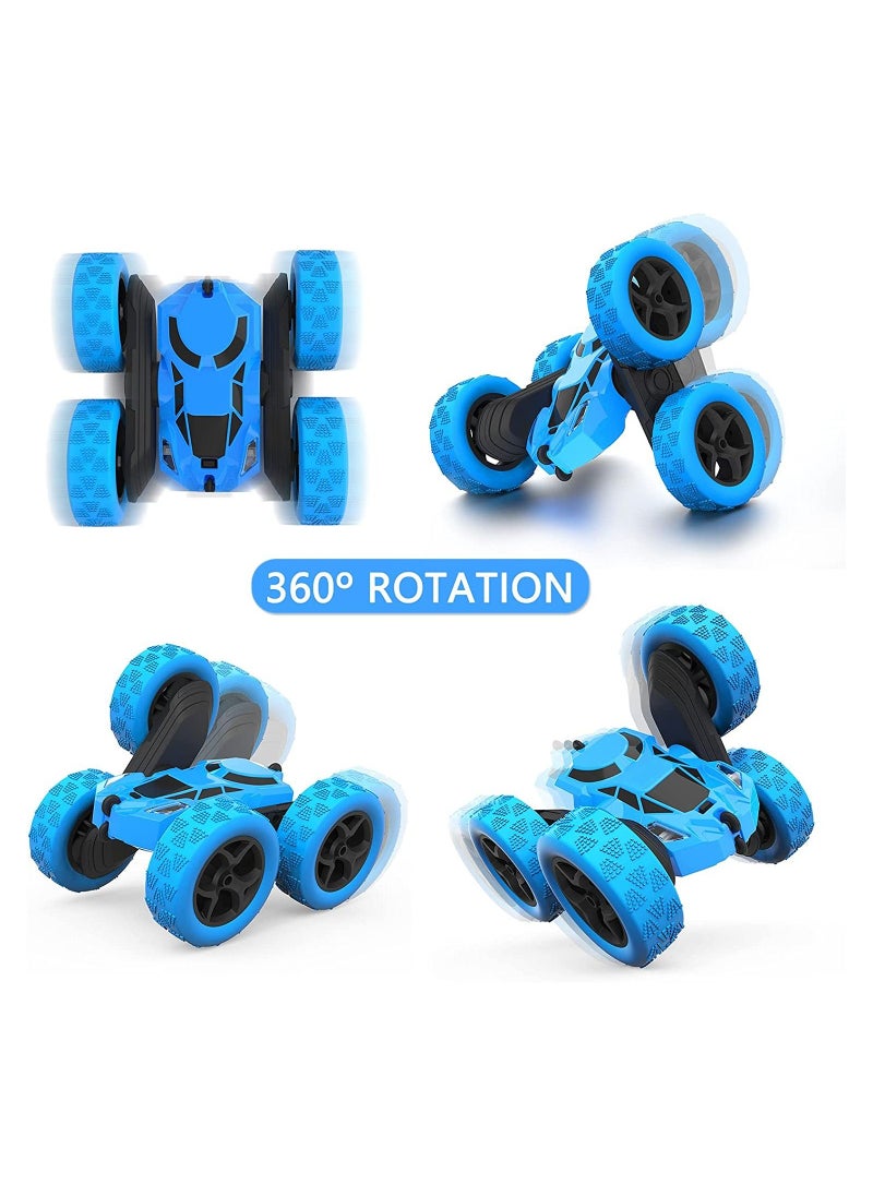 Swift - RC Car Toys Remote Control Stunt Car 360 Degree Flips Double Sided Rotating Blue - Image 1