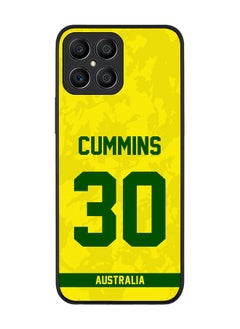 Stylizedd Rugged Black Edge Case for Honor X8, Slim fit Soft Case Flexible Rubber Edges Thin Cover - Player Name - Pat Cummins, Jersey Number- 30  - Image 1