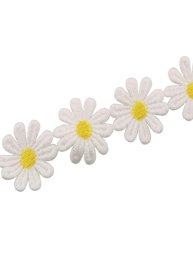 Tegg Lace Ribbon 5 Yards 25mm Daisy Sun Flower Trims DIY Ribbon Lace for Applique Headband Sewing DIY Craft - Image 3