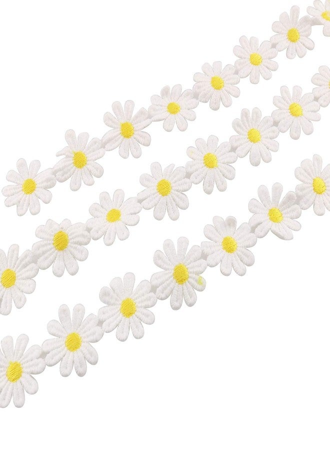 Tegg Lace Ribbon 5 Yards 25mm Daisy Sun Flower Trims DIY Ribbon Lace for Applique Headband Sewing DIY Craft - Image 2