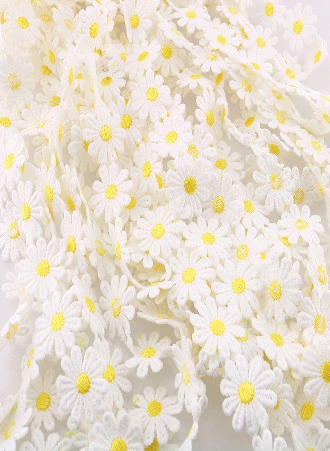Tegg Lace Ribbon 5 Yards 25mm Daisy Sun Flower Trims DIY Ribbon Lace for Applique Headband Sewing DIY Craft - Image 5