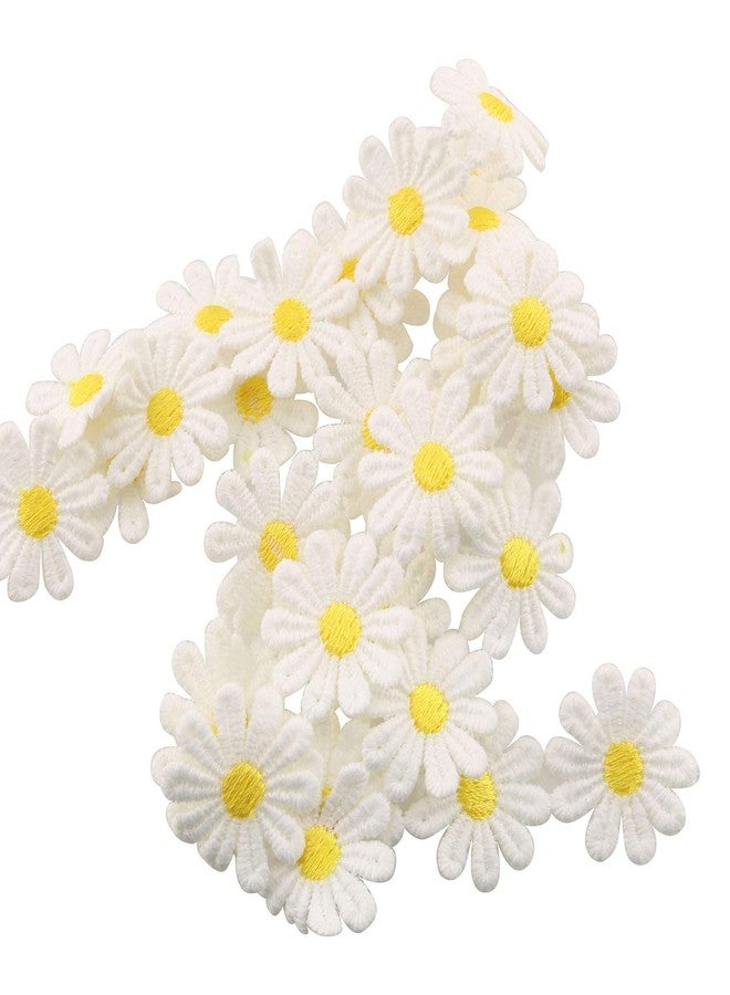 Tegg Lace Ribbon 5 Yards 25mm Daisy Sun Flower Trims DIY Ribbon Lace for Applique Headband Sewing DIY Craft - Image 1