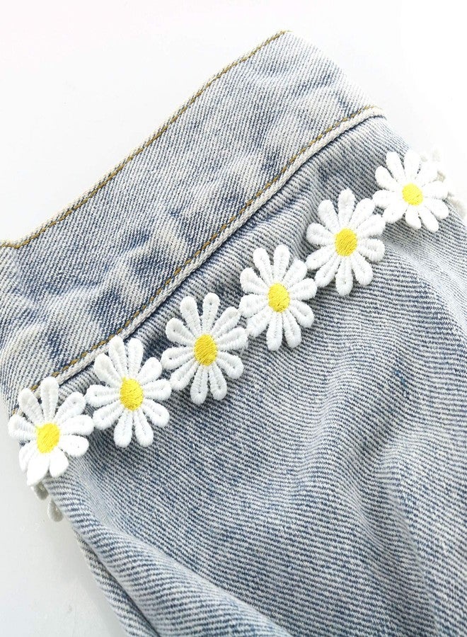 Tegg Lace Ribbon 5 Yards 25mm Daisy Sun Flower Trims DIY Ribbon Lace for Applique Headband Sewing DIY Craft - Image 4