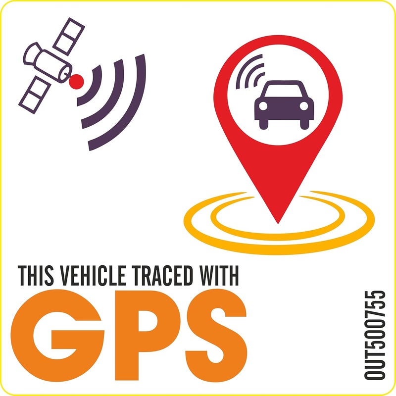 Generic Vinyl GPS Tracking Sticker, GPS Accessories, Durable, Weather Proof, Tamper Proof, Scratch Proof, (10.16X10.16 cms, Transparent), Automobile - Image 1
