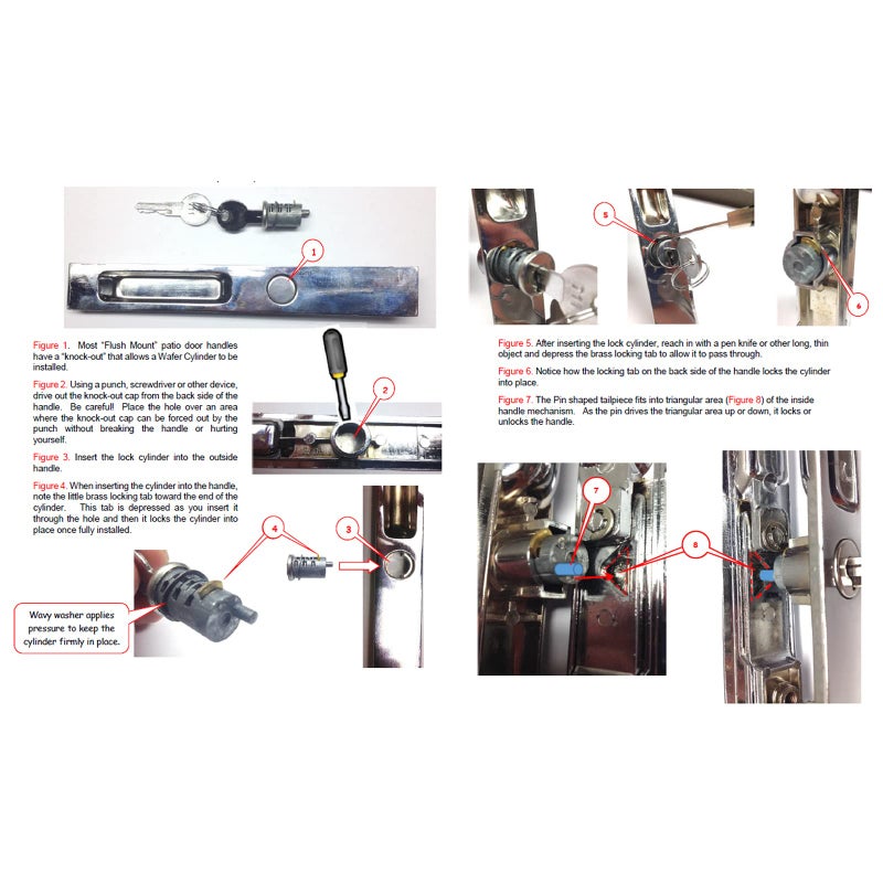 برايم-لاين مجموعة مقابض أبواب فناء منزلقة مصبوبة بمفتاح من Prime-Line C 1033، مناسبة للأبواب الزجاجية المنزلقة بسمك 1 بوصة إلى 1-1/8 بوصة، باللون الأسود (عبوة واحدة) - Image 3