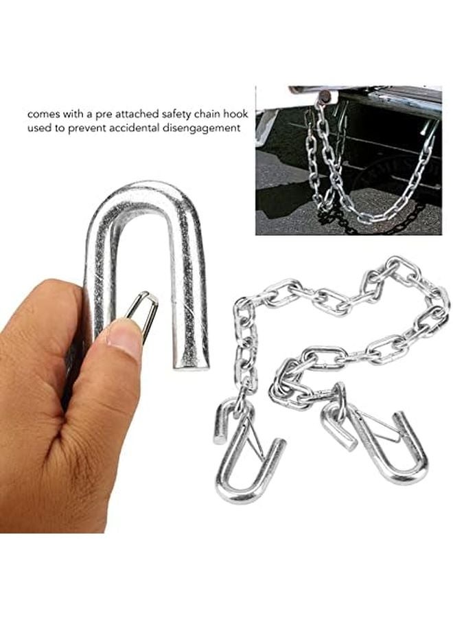 AMAKO Trailer Safety Chains Heavy Duty 3500Lbs Galvanized Steel Double Spring Clip Hooks 1M Length - Image 3