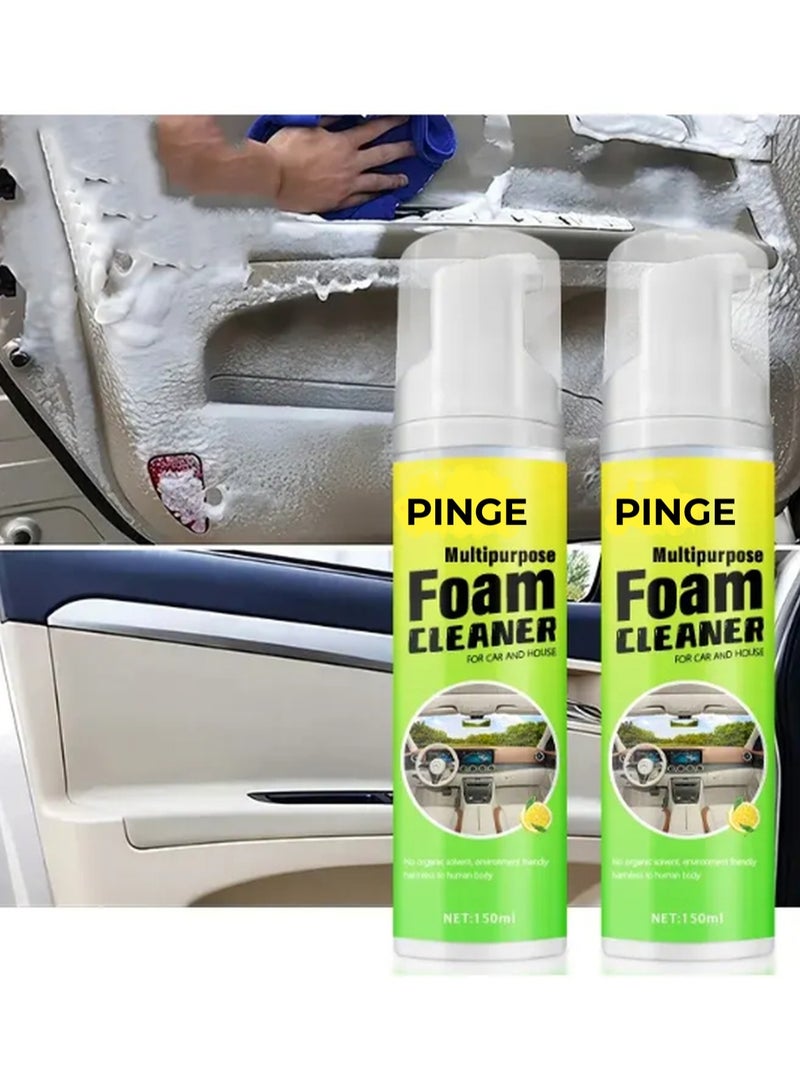 Generic Pinge Magic Foam Cleaner, Multipurpose Foam Cleaner Spray, Foam Cleaner for Car and House, All-Purpose Household Cleaners for Car and Kitchen Lemon Flavor 150ml (1PC)  - Image 1